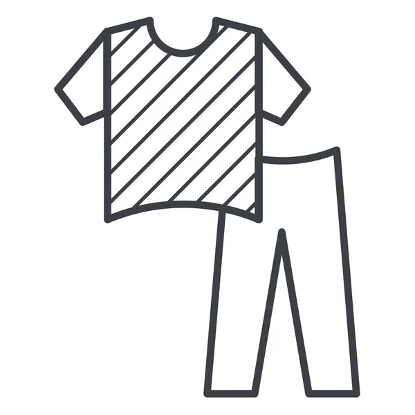 Ropa Traje Pantalones Icono Estilo Del Esquema — Vector de stock