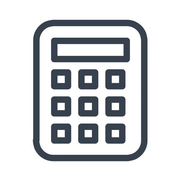 Calc Calcolatrice Meno Icona Stile Outline — Vettoriale Stock