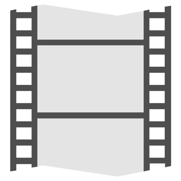 Filmframe Bewegingspictogram Platte Stijl — Stockvector