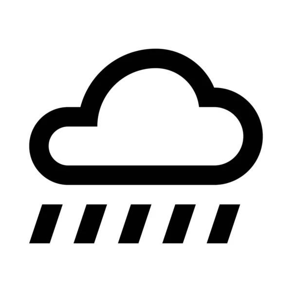 Wolkenvorhersage Regen Symbol Wetterkategorie — Stockvektor