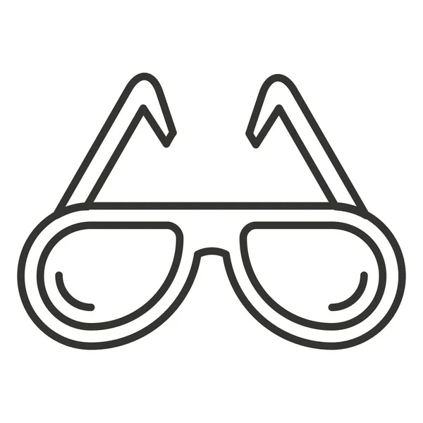 Gözlük Gözlüğü Simgesi Taslak Biçiminde — Stok Vektör