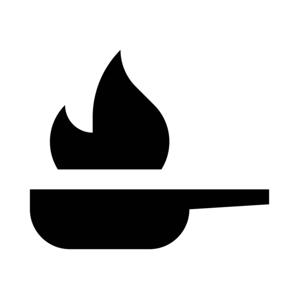 Cooking Fire Flame Icon — Stock Vector