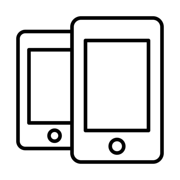 Icône Mobile Appareil Informatique Dans Style Outline — Image vectorielle