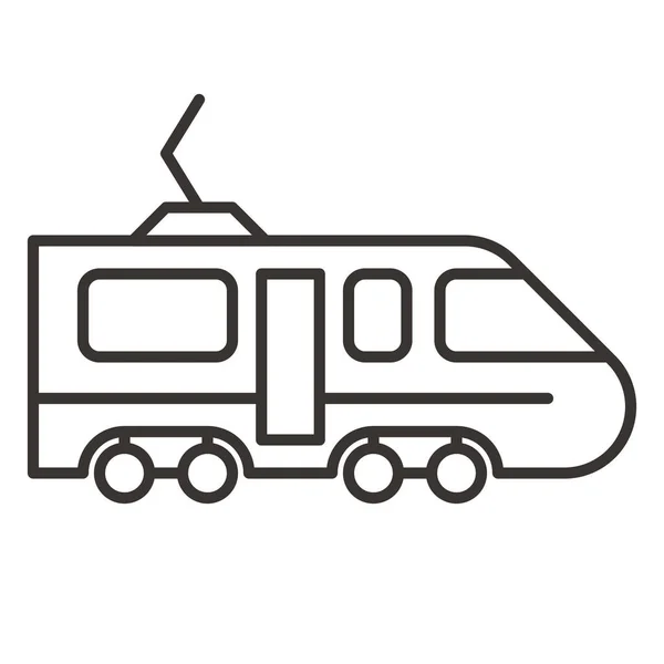 Lokomotif Tramvay Simgesi — Stok Vektör