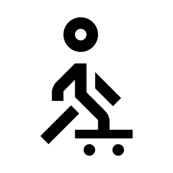 Board Man Person Icon Outline Stil — Stockvektor