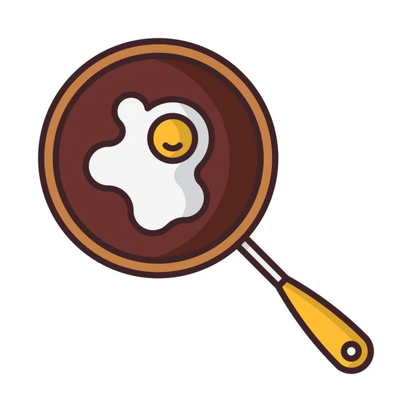 Иконка Едой Завтрак Стиле Заполненный План — стоковый вектор