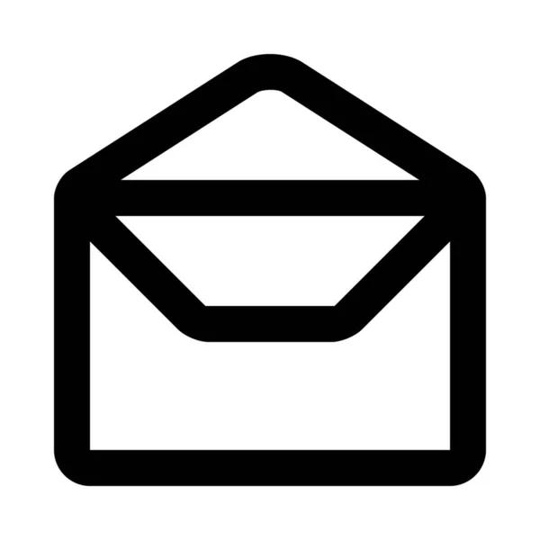 Icône Enveloppe Email Communication Dans Style Contour — Image vectorielle