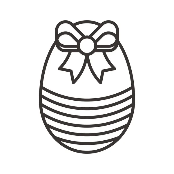 Decoración Icono Huevo Pascua Estilo Del Esquema — Vector de stock