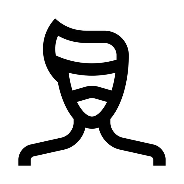 Cloth Face Mask Man Icon — Stock Vector