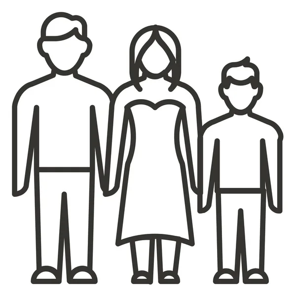 Boy Family Man Icon Outline Style — Stock Vector