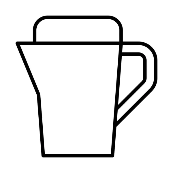 Karaffe Dekanter Drink Symbol Outline Stil — Stockvektor