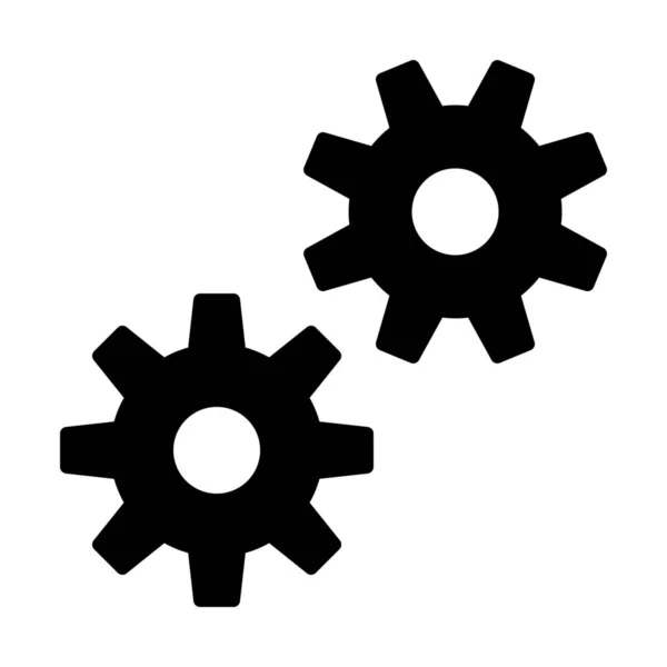 Cog Cogwheel Gear Icon Solid Style — Stock Vector