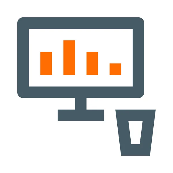 Diagrama Gráfico Analítico Icono — Vector de stock