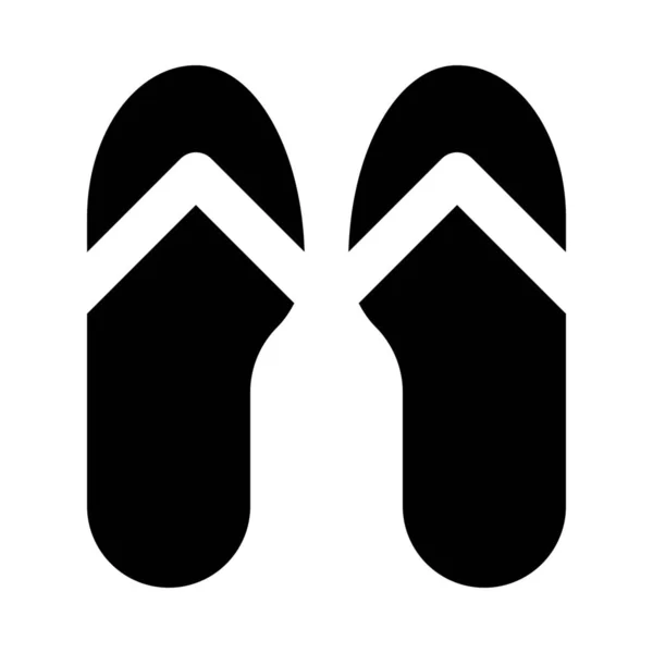 Икона Обуви Пляжных Шлепанцев — стоковый вектор
