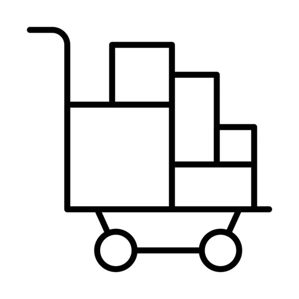 Add Cart Καλάθι Αγορά Εικονίδιο Στυλ Περίγραμμα — Διανυσματικό Αρχείο