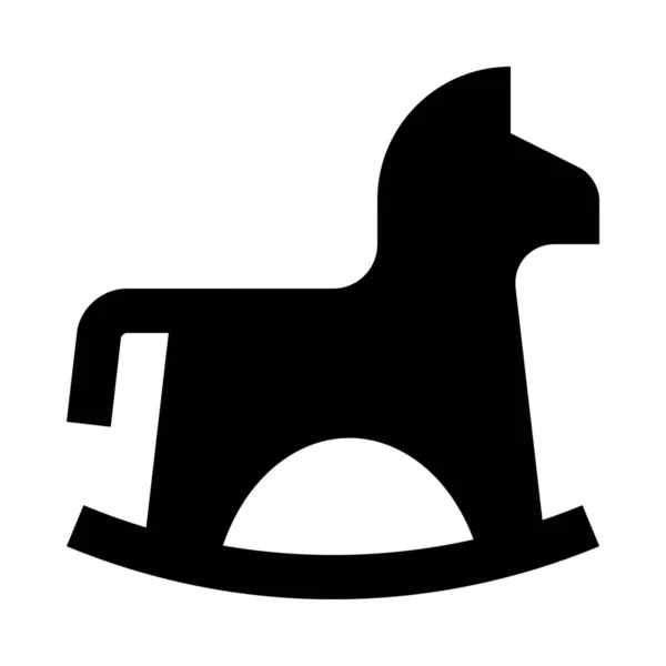 Bebé Caballo Parque Infantil Icono — Archivo Imágenes Vectoriales