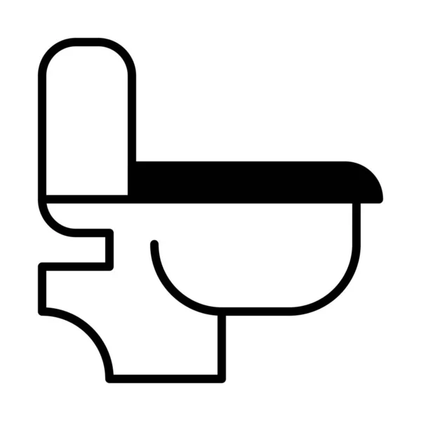 Badezimmerpapier Toiletten Ikone Soliden Stil — Stockvektor