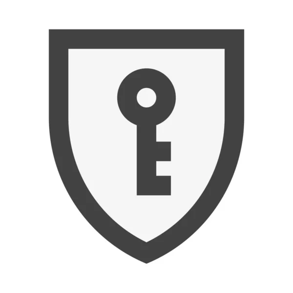 Иконка Защиты Ключей Категории Компьютерная Интернет Безопасность — стоковый вектор