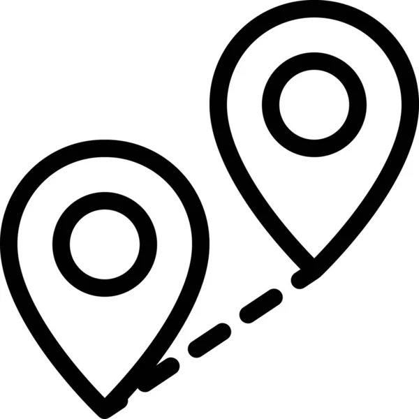 Entfernungsgeolocation Icon Der Kategorie Karten Navigation — Stockvektor