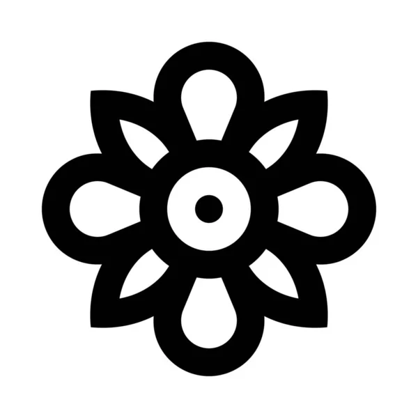 Blüte Florale Blume Symbol — Stockvektor