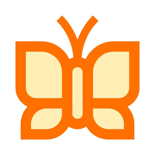 Значок Комах Метеликів Заповненому Стилі Контуру — стоковий вектор