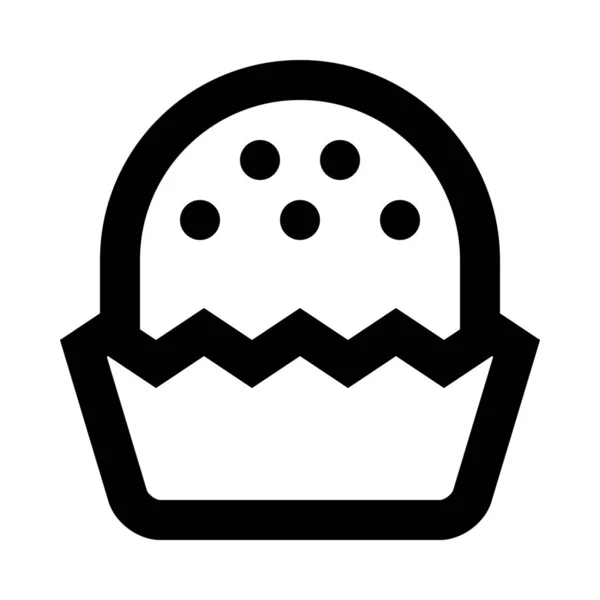 Kuchen Bonbon Chips Symbol Outline Stil — Stockvektor