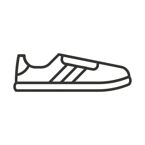 Scarpe Sneakers Icona Dello Sport Stile Outline — Vettoriale Stock