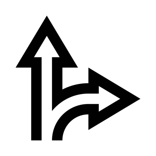 Flechas Dirección Ubicación Icono — Vector de stock