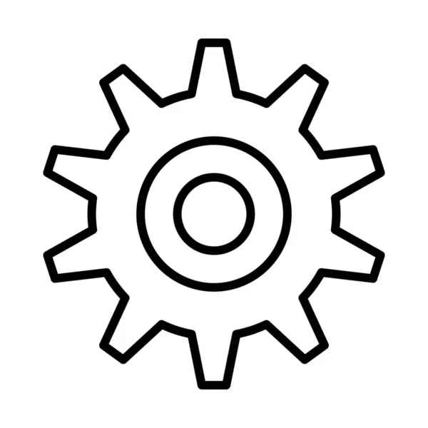 Cog Gear Options Icon Outline Style — Stock Vector