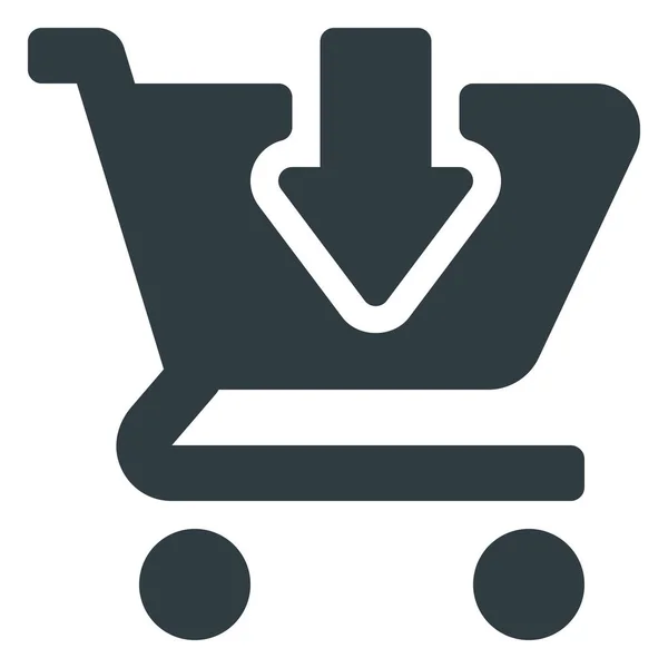 Cart Ecommerce Product Icon Solid Style — Stock Vector