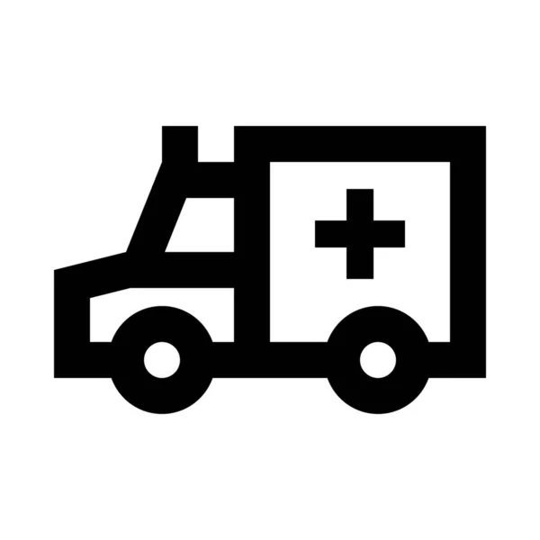 Notfall Symbol Für Krankenwagen Outline Stil — Stockvektor