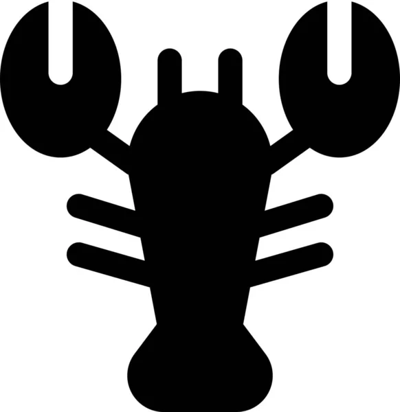 Animal Crustacé Homard Icône — Image vectorielle