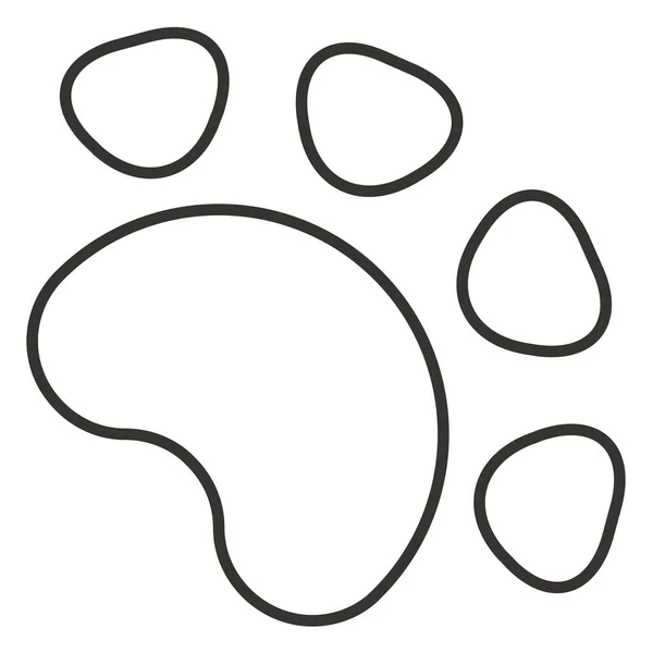 Animal Chien Patte Icône Dans Style Contour — Image vectorielle