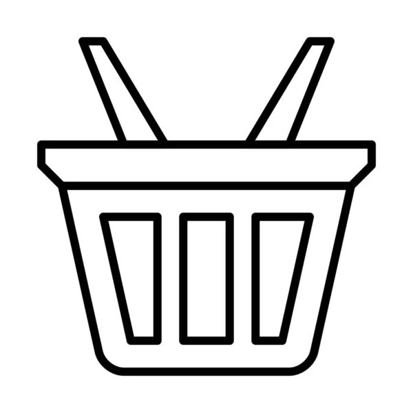 Add Cart Basket Buy Icon Outline Style — Stock Vector