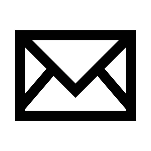 Εικονίδιο Φακέλου Ηλεκτρονικού Ταχυδρομείου Επικοινωνίας Στυλ Περίγραμμα — Διανυσματικό Αρχείο