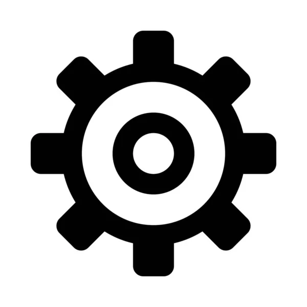 Cogwheel Configuratie Controle Icoon — Stockvector