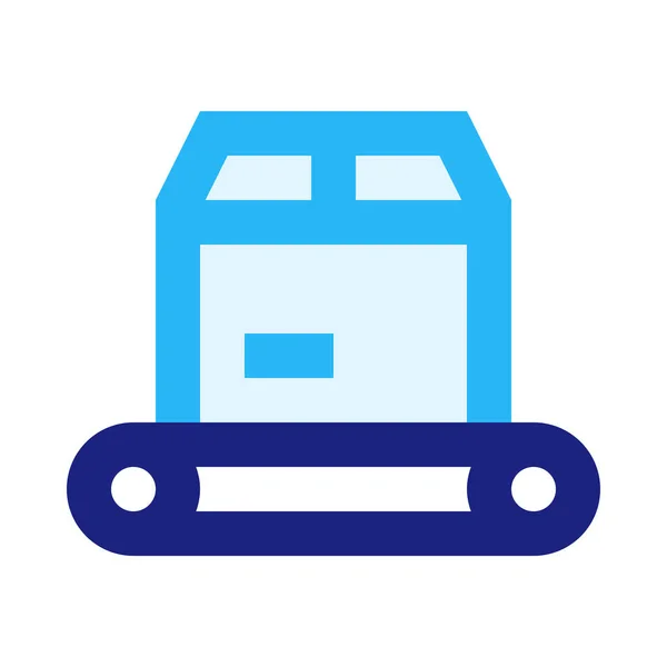 Belt Box Conveyer Icon Shopping Commerce Category — Stock Vector