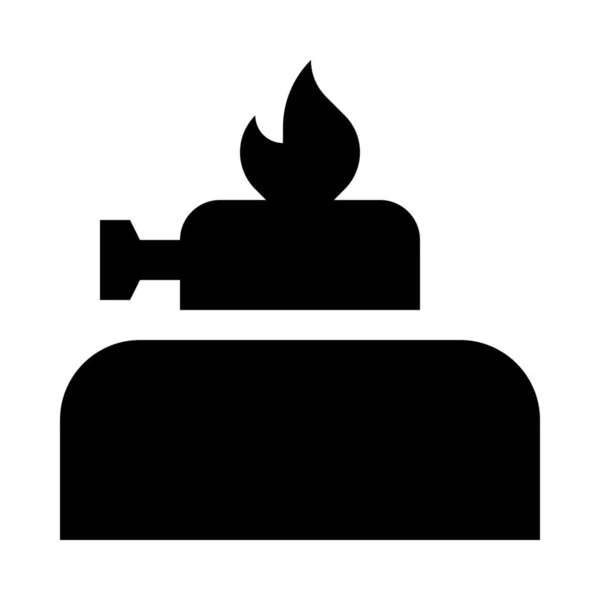Gas Burner Portable Camping Icon — Stock Vector