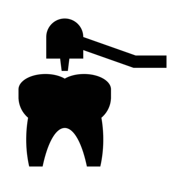 Odontología Diente Icono Dental — Vector de stock