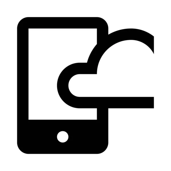 Значок Пристрою Хмарних Обчислень Категорії Мобільних Пристроїв Додатків — стоковий вектор
