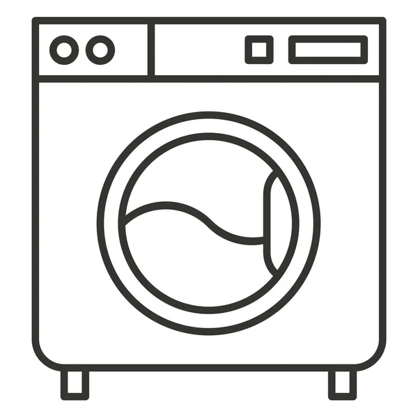 Temizlik Çamaşır Ikonu Ana Hatlar Biçiminde — Stok Vektör