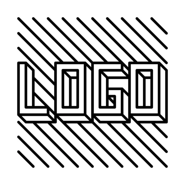 Kategori Element Logotyp Ikon Översikt Stil — Stock vektor