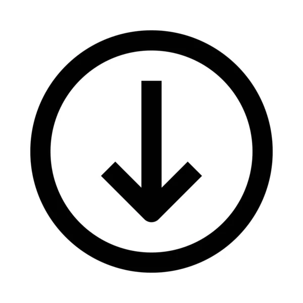 Pfeil Kreis Richtung Symbol Umriss Stil — Stockvektor