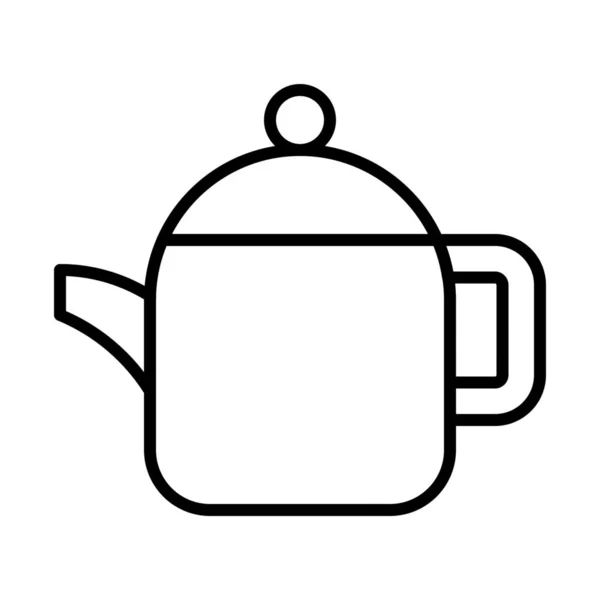 Icono Cocina Hervidor Café Estilo Esquema — Vector de stock