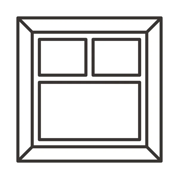 Icona Della Casa Finestra Stile Outline — Vettoriale Stock