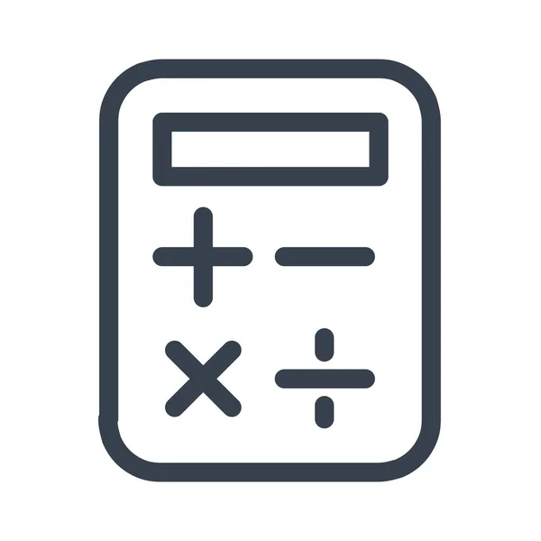 Calc Rechner Icon Outline Stil — Stockvektor