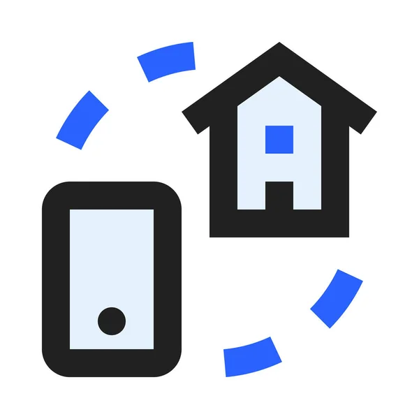 Control Home House Icon — Stock Vector