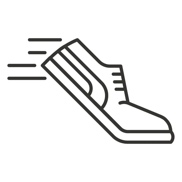 Moda Correr Zapatos Icono Estilo Esquema — Vector de stock