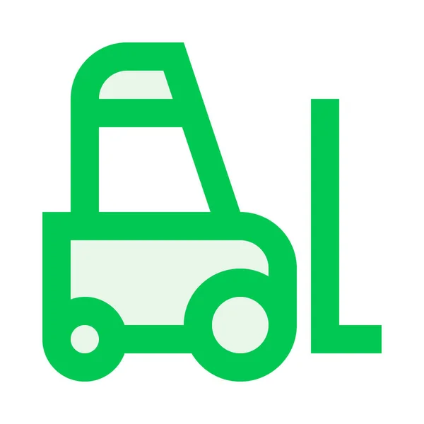 Loader Transport Transportation Icon Filled Outline Style — Stock Vector