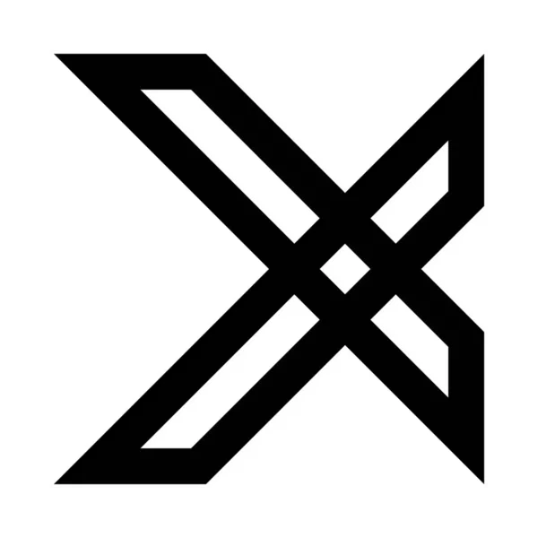 Abstraktní Ikona Křížového Obrázku — Stockový vektor